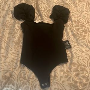 NWT black ruffle bodysuit